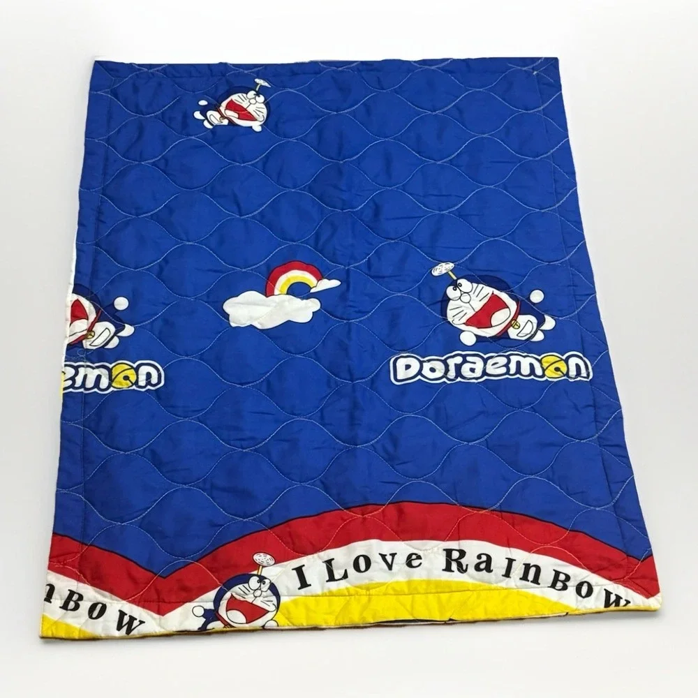 Doraemon Quilt Blanket Throw Manga Japanese Anime Kids Baby Nursery Lovey Rare